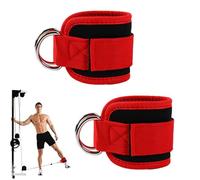Set di cinghie alla caviglia - Set di 2 cavigliere con doppio anello a D per l'allenamento della con i fianchi, cinghie alla caviglia per trattori | Confezione da 2 polsini multiuso alla