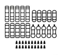 Set di cinghie di montaggio in silicone per luci della bicicletta, con ganci per torce e fanali posteriori, elastici in gomma resistenti all'usura per accessori da ciclismo, kit da 35 o 40 pezzi (40