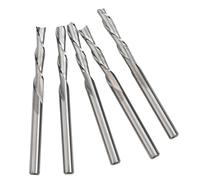 Set di cinque punte per fresatura fine metallo duro solido taglio a spirale per