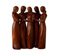 Set di cinque sorelle in resina emotiva che evidenziano valori condivisi lealtà e collaborazione emotiva permanente (statua di cinque sorelle)