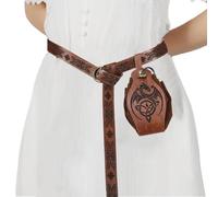 Set di cinture medievali rinascimentali, cintura in pelle da cavaliere, per bottiglie alchimiche, attrezzatura per costume LARP, costume da pirata retrò per Halloween, cosplay, feste, adulti
