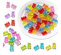 Set di ciondoli a forma di orsetti gommosi (200 pezzi) - Slim Charms, Orsetti gommosi e perle animali, perline acriliche per gioielli fai da te