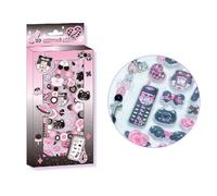 Set di ciondoli decorativi per telefono in rilievo PVC/PET per diario Planner cassa del telefono Scrapbooking abbellimento bambini