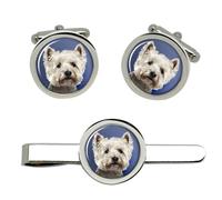 Set Di Ciondoli E Clip Per Cravatta West Highland White Terrier