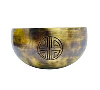 Set Di Ciotole Cantanti tibetane Fatte A Mano, Mantra Buddisti Incisi, Contiene 7 Metalli Per TeRapia Sonica, Preghiera, Yoga, Fornito Con Bacchetta In Cuoio, Martello E Tappeto(12cm)