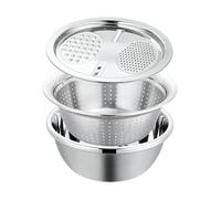 Set di Ciotole con Colino a Maglia Fine Bacinella multiuso per scolare con