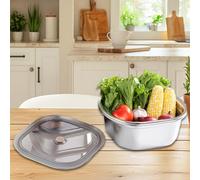 Set di ciotole con colino in acciaio inossidabile, contenitore per alimenti