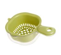 Set di ciotole da cucina con cestello di scarico per frutta, a doppio strato, colino da cucina, cestello per lavaggio verdure per scolare gli alimenti