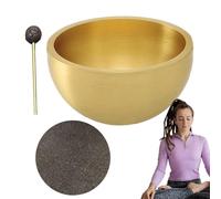 Set di ciotole di canto, set di ciotole di suono,Santage della ciotola di meditazione con martello e cuscino - Decorazione per ufficio spirituale fatta a mano per lo yoga