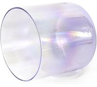 Set di ciotole di cristallo per il canto, Ciotola tibetana in cristallo di quarzo di alta qualità da 8 pollici, 432 Hz, con percussore e O-ring(Violet,G Note)