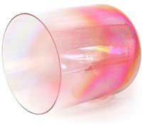 Set di ciotole di cristallo per il canto, Ciotola tibetana in cristallo di quarzo di alta qualità da 8 pollici, 432 Hz, con percussore e O-ring(Red,D Note)