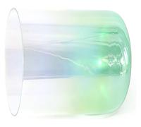 Set di ciotole di cristallo per il canto, Ciotola tibetana in cristallo di quarzo di alta qualità da 8 pollici, 432 Hz, con percussore e O-ring(Green,A Note)
