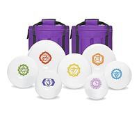 Set Di Ciotole In Cristallo Di Quarzo Smerigliato Da 7-12 Pollici, Con Segno Di Chakra, Custodia For Il Trasporto, Martello Di Gomma, Bastone , For Meditazione, Yoga, Guarigione Del Suono , 440Hz