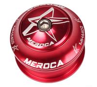 Set di ciotole per cuscinetti per forcella della bici con guscio forgiato in lega di alluminio e doppi cuscinetti sigillati per una rotazione regolare su 28 6 mm diametro esterno forcella (rosso)