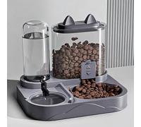 Set di ciotole per gatti 2 in 1 per cibo secco e acqua, in plastica durevole, senza batterie necessarie, facile da pulire, adatto per l'idratazione e l'alimentazione sana di più animali domestici gial