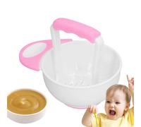 Set di ciotole per schiacciapatate, ciotola per porridge, tritatutto per verdure con asta di macinazione | Ciotola tritatutto antiscivolo, tritatutto antiscottatura per alimenti per bambini