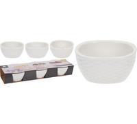 Set di ciotole per snack bianche, 3 pezzi