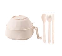 Set di ciotole Ramèn - Ciotola per tagliatelle istantanee, di grande capacità, 6 pezzi, tazza di tagliatelle veloci con coperchio | Tazza da zuppa asiatica con bacchette, cucchiai, forca