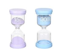 Set di clessidra, 15 minuti e 30 minuti, Sandglass Timer per bambini, Clessidre Sand Clock Timer Orologio da Sabbia Timer da Cucina gioco classe Ufficio Decorazione domestica