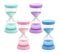 Set di clessidra, 4 clessidre colorate per bambini, con timer 5/10/15/30 minuti, timer per uova, per bambini, per insegnanti, casa, ufficio, casa dekov