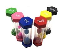 Set di clessidra colorate con clessidra in 6 colori, 1 min/3 min/5 min-10 minuti, timer decorativo con sabbia, timer decorativo per aula