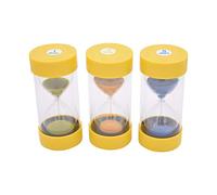 Set di clessidra di sicurezza per bambini, confezione da 3, timer da 1, 3 e 5 minuti, decorazione per casa, ufficio, regalo creativo, decorazione per soggiorno e ufficio