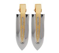 Set di clip per capelli di 2 pezzi in acciaio Electroplating Parking Styling Accessorio per scene di parrucchiere (Elettro-silver)