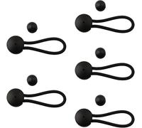 Set di clip per cavo ammortizzatore, con pomello, 5 pezzi, chiusura elastica elastica, ancoraggio per tenda, barca, yacht, rimorchio, camper, copertura in gomma di nylon, presa sicura per campeggio