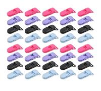 Set di clip per ciuccio in plastica da 50 pezzi, supporto per cinturino per ciuccio con chiusura a scatto per bretelle per ciucci per bambini, clip per bavaglini e artigianato fai-da-te