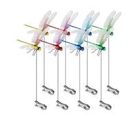 Set Di Clip Per Coltello Libelle - 8 Parti Di Tamburi D'arte, Decorazione Da Giardino Colorata | Supporto Per Piante Naturali, Difesa Della Mosca Dentro, All'aperto, Terrazza Del Cortile, O