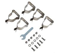 Set di clip per copertura pozzo, in acciaio zincato laminato a freddo con chiusure a molla per un'installazione sicura nel seminterrato, 5 kit di accessori