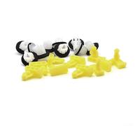 Set di clip per passaruota anteriore e posteriore per Juke 2011-2017, T31 2007-2014, Murano 2015-2018, include 20 clip in plastica bianca e gialla con rondelle