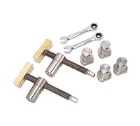 Set di Clip Tavolo per la Lavorazione del Legno, Strumento di Fissaggio Rapido a Morsetto Fisso Regolabile per Banco Lavoro in Acciaio Inossidabile e Ottone, Compatto (19 mm)