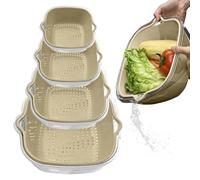 Set di colino - adatto per centrifuga per insalata Veggie - detergente per frutta, colino per alimenti e colino, filtro per riso per pasta, strumento per la cucina a 2 livelli, ispessito per la cucina