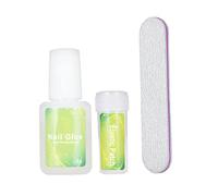 Set di colla per toppe per la correzione dell'unghia del piede, kit per la correzione della toppa per unghia del piede incarnita Toppa elastica per lisciare le unghie dei piedi con colla per lima per