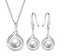 Set di collana di perle, set di gioielli di perle per donne Valentine's Day