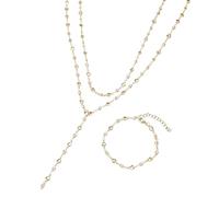 Set di Collana e Bracciale Donna A Con Dettaglio E Pendente Cuore Traforato
