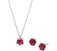 Set di Collana per Donne: Set di Pendelloro con Pierina Zirconia e Gemme a Nascita, Regalo da Sposa e per la matriciana
