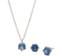 Set di Collana per Women, Pendentino in Argento Sterilizzato con Zirconi e Piercette di Pietre di Sortilegio - Regalo da Nozze