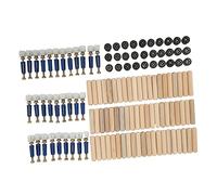 Set di collegamento 3 in 1, zincatura, pregevole fattura, fissaggio eccentrico, dimensioni standard con perni in legno per l'installazione di pannelli mobili (ruota eccentrica da 12 mm)