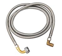 Set di collegamento per lavastoviglie Tubo intrecciato in acciaio inossidabile 304 Installazione semplice Raccordi a compressione da 3/8 pollici forniti tubo flessibile della rondella