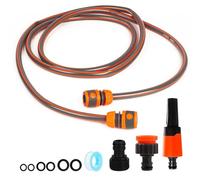 Set di collegamento per tubo flessibile per avvolgitubo da giardino, kit di collegamento per tubo con filettatura maschio da 3/4", adattatore per rubinetto 2 in 1, adattatore per estremità del tubo da