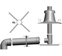 Set Di Collegamento Wolf DN60/100 - C93x DN80 In Pozzetto, Copertura PP