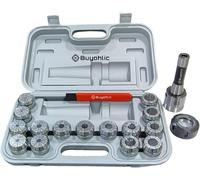Set di collettori ER40 15 pezzi con supporto gambo R8 e chiave per fresatura