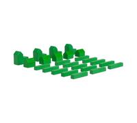 Set Di Colonizzatori - Verde - Pezzi Di Gioco - Città - Insediamento - Strada