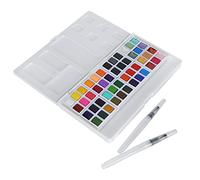 Set di colori acquerello perlati, kit di pigmenti acquerello dai colori vivaci con scatola, include pennelli a punta acqua per pittura artistica in casa e all'aperto, non tossico e (36 colori normali