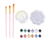 Set di Colori Acrilici 12 Colori, Kit Completo con Pennelli per Pittura Macaron, Facile da Usare per Studio, Casa e Scuola - Colori Ricchi e Versatili, Adatto a Vari Supporti,