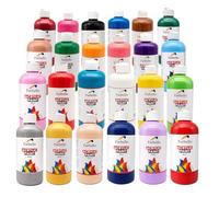 Set di colori acrilici da 500 ml, a base d'acqua, impermeabile e altamente pigmentato, per artisti, colori acrilici professionali, confezione grande per legno, tela, tessuto, pietre, colori acrilici