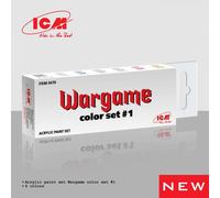 Set Di Colori Acrilici Per Wargame 1 |ICM|3076| 6x12ml Modello Carro Promo