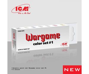 Set Di Colori Acrilici Per Wargame 1 |ICM|3076| 6x12ml Modello Carro Promo